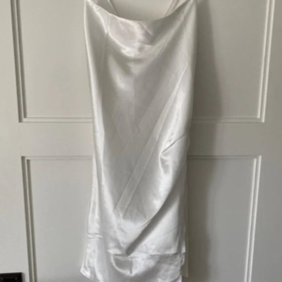 Cowl Neck Wrap Front Dress - Picture 2 of 9